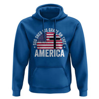 God Shed His Grace On Thee Hoodie Vintage Patriotic Christian USA Flag Cross - Wonder Print Shop