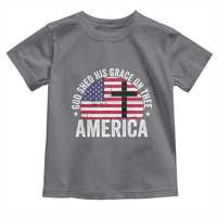 God Shed His Grace On Thee Toddler T Shirt Vintage Patriotic Christian USA Flag Cross - Wonder Print Shop