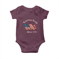 Rejecting Kings Baby Onesie Since 1776 No Kings In America Retro US Flag