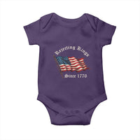 Rejecting Kings Baby Onesie Since 1776 No Kings In America Retro US Flag