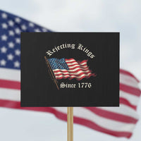 Rejecting Kings Protest Sign Since 1776 No Kings In America Retro US Flag - Wonder Print Shop