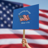 Rejecting Kings Protest Sign Since 1776 No Kings In America Retro US Flag - Wonder Print Shop