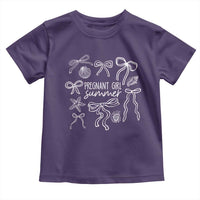 Pregnant Girl Summer Toddler T Shirt Beach Pregnancy Announcement Summer Baby Shower - Wonder Print Shop