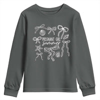 Pregnant Girl Summer Youth Sweatshirt Beach Pregnancy Announcement Summer Baby Shower - Wonder Print Shop