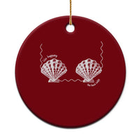 Seashell Bra Ceramic Ornament Mermaid Cute Summer Beach Vacation - Wonder Print Shop
