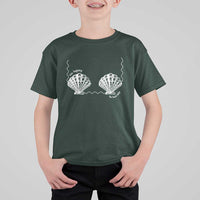 Seashell Bra T Shirt For Kid Mermaid Cute Summer Beach Vacation - Wonder Print Shop