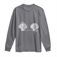 Seashell Bra Long Sleeve Shirt Mermaid Cute Summer Beach Vacation - Wonder Print Shop