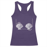 Seashell Bra Racerback Tank Top Mermaid Cute Summer Beach Vacation - Wonder Print Shop