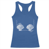 Seashell Bra Racerback Tank Top Mermaid Cute Summer Beach Vacation - Wonder Print Shop