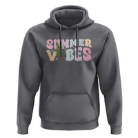 Summer Vibes Hoodie Beach Life Gift Distressed Beach Mom - Wonder Print Shop