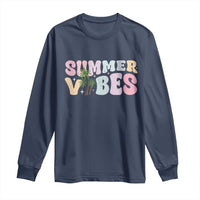Summer Vibes Long Sleeve Shirt Beach Life Gift Distressed Beach Mom - Wonder Print Shop