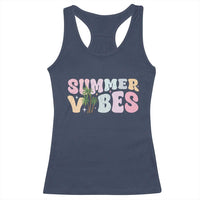 Summer Vibes Racerback Tank Top Beach Life Gift Distressed Beach Mom - Wonder Print Shop