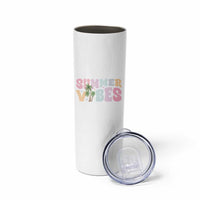 Summer Vibes Skinny Tumbler Beach Life Gift Distressed Beach Mom - Wonder Print Shop