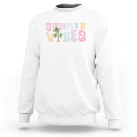Summer Vibes Sweatshirt Beach Life Gift Distressed Beach Mom - Wonder Print Shop