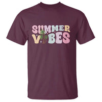 Summer Vibes T Shirt Beach Life Gift Distressed Beach Mom - Wonder Print Shop