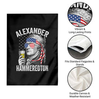 Funny Hamilton Drinking Garden Flag Alexander Hammeredton 4th of July Beer Merica Flag - Wonder Print Shop