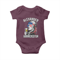 Funny Hamilton Drinking Baby Onesie Alexander Hammeredton 4th of July Beer Merica Flag - Wonder Print Shop