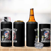 Funny Hamilton Drinking 4 in 1 Can Cooler Tumbler Alexander Hammeredton 4th of July Beer Merica Flag - Wonder Print Shop