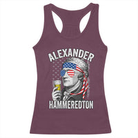 Funny Hamilton Drinking Racerback Tank Top Alexander Hammeredton 4th of July Beer Merica Flag - Wonder Print Shop