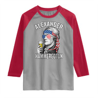 Funny Hamilton Drinking Raglan Shirt Alexander Hammeredton 4th of July Beer Merica Flag - Wonder Print Shop