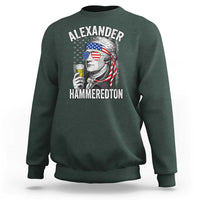 Funny Hamilton Drinking Sweatshirt Alexander Hammeredton 4th of July Beer Merica Flag - Wonder Print Shop