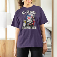 Funny Hamilton Drinking T Shirt For Women Alexander Hammeredton 4th of July Beer Merica Flag - Wonder Print Shop