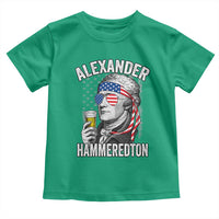 Funny Hamilton Drinking Toddler T Shirt Alexander Hammeredton 4th of July Beer Merica Flag - Wonder Print Shop