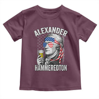 Funny Hamilton Drinking Toddler T Shirt Alexander Hammeredton 4th of July Beer Merica Flag - Wonder Print Shop