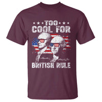 Too Cool For British Rule T Shirt USA American Flag 4th of July - Wonder Print Shop