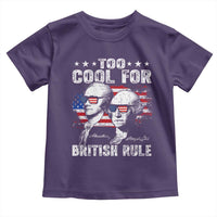 Too Cool For British Rule Toddler T Shirt USA American Flag 4th of July - Wonder Print Shop