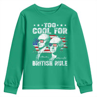 Too Cool For British Rule Youth Sweatshirt USA American Flag 4th of July - Wonder Print Shop