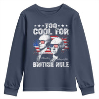Too Cool For British Rule Youth Sweatshirt USA American Flag 4th of July - Wonder Print Shop