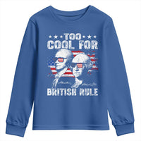 Too Cool For British Rule Youth Sweatshirt USA American Flag 4th of July - Wonder Print Shop