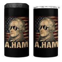 Alexander Hamilton 4 in 1 Can Cooler Tumbler Vintage American Flag - Wonder Print Shop