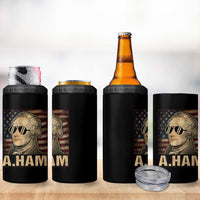 Alexander Hamilton 4 in 1 Can Cooler Tumbler Vintage American Flag - Wonder Print Shop