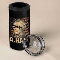 Alexander Hamilton 4 in 1 Can Cooler Tumbler Vintage American Flag - Wonder Print Shop