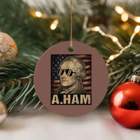 Alexander Hamilton Ceramic Ornament Vintage American Flag - Wonder Print Shop