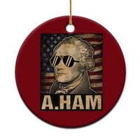 Alexander Hamilton Ceramic Ornament Vintage American Flag - Wonder Print Shop