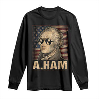 Alexander Hamilton Long Sleeve Shirt Vintage American Flag - Wonder Print Shop