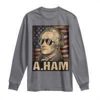 Alexander Hamilton Long Sleeve Shirt Vintage American Flag - Wonder Print Shop
