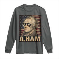 Alexander Hamilton Long Sleeve Shirt Vintage American Flag - Wonder Print Shop
