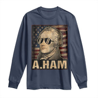 Alexander Hamilton Long Sleeve Shirt Vintage American Flag - Wonder Print Shop