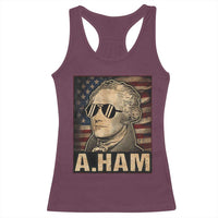 Alexander Hamilton Racerback Tank Top Vintage American Flag - Wonder Print Shop