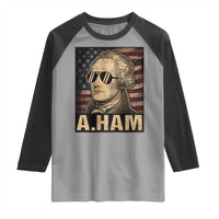 Alexander Hamilton Raglan Shirt Vintage American Flag - Wonder Print Shop