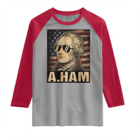Alexander Hamilton Raglan Shirt Vintage American Flag - Wonder Print Shop