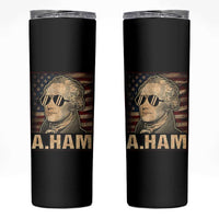 Alexander Hamilton Skinny Tumbler Vintage American Flag - Wonder Print Shop