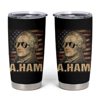 Alexander Hamilton Tumbler Cup Vintage American Flag - Wonder Print Shop