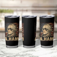 Alexander Hamilton Tumbler Cup Vintage American Flag - Wonder Print Shop
