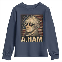 Alexander Hamilton Youth Sweatshirt Vintage American Flag - Wonder Print Shop