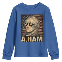 Alexander Hamilton Youth Sweatshirt Vintage American Flag - Wonder Print Shop